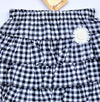 Floriane of France Black/White Tiered Soft Cotton Gingham Print Skirt