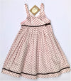 Floriane of France Girls Sundress Pale Pink Polka-dot Print