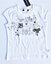 Jean Bourget of France Short Sleeve white/black Top