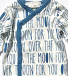 FIRSTS By Petit Lem 1Pc Footie Over The Moon Organic Cotton