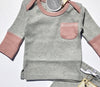 L'ovedbaby 2Pc Organic Jogger Mauve/Heather Gray 100% Organic Cotton