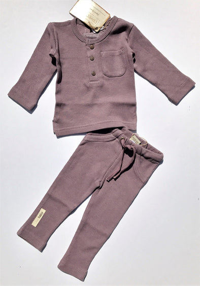 L'ovedbaby 2Pc Organic Thermal Mauve 100% Organic Cotton