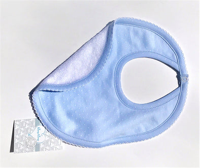 Kissy Kissy 1Pc Light Blue/White New Kissy Dots Print Bib