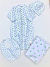 Kissy Kissy 1Pc Homeward Celery Frogs Print Convertible Gown