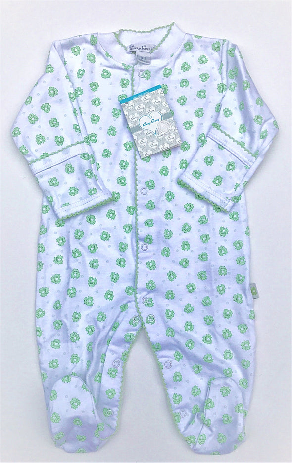 Kissy Kissy 1Pc Homeward Celery Frogs Print Footie