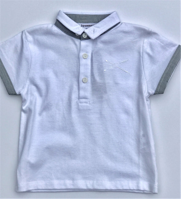 3pommes Infant Boys Short Sleeve polo Collar Top