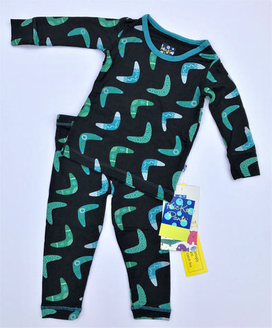 Kickee Pants 2Pc Midnight Boomerang L/S Pajama Set