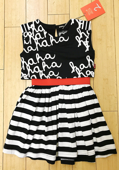 Deux par Deux Girls Spring/Summer Black/White Dress