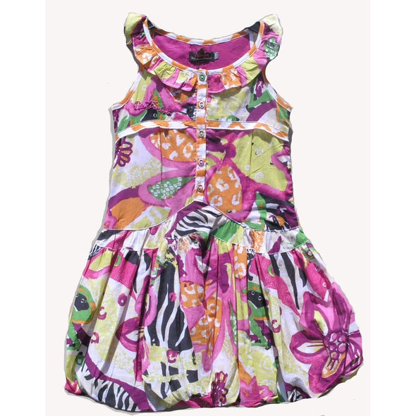 Catimini Girls Cotton Floral Bubble Dress