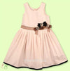 Floriane of France Pale Peach Sleeveless Girls Dressy Dress