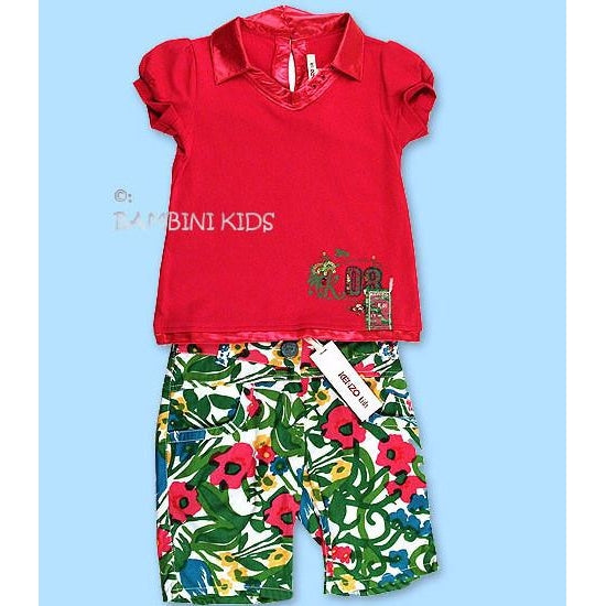 KENZO of France Girls 2pc Bermuda Short Set