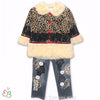 Little Mass Girls Vintage 3Pc Animal Print Jacket/Pant Set