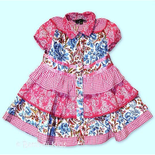 OILILY Girls Floral 3 Tier Spring/Summer Dress.